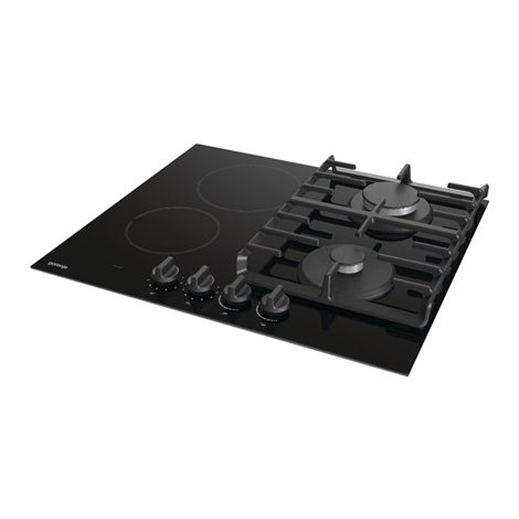 Gorenje | GCE691BSC | Hob | Gas on glass + vitroceramic | Number of burners/cooking zones 4 | Rotary knobs | Black - 2